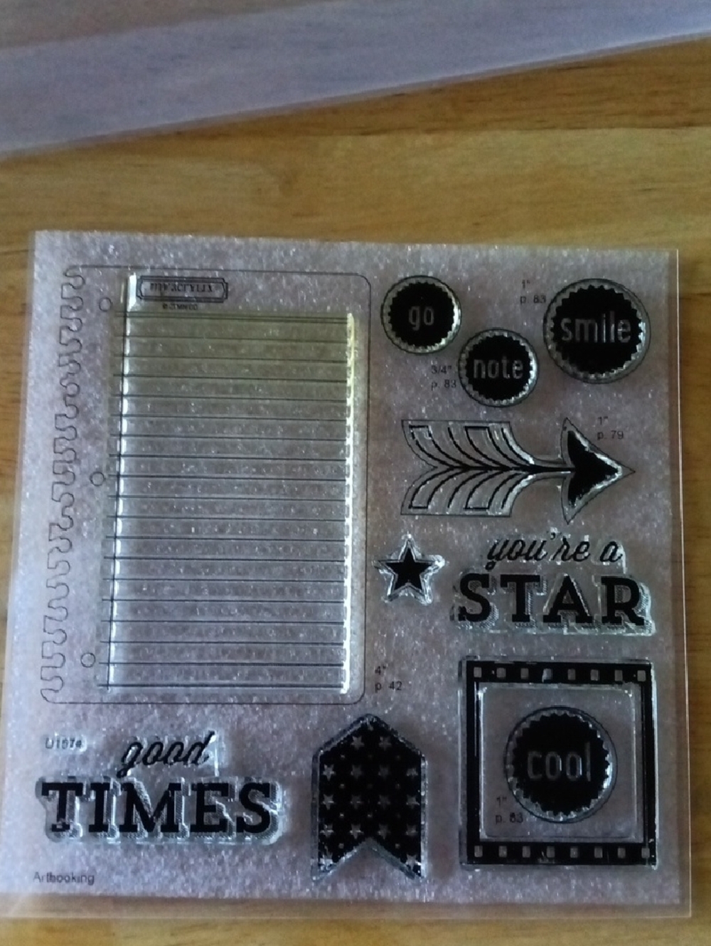 Close to My Heart Acrylic Stamp Set D1574 Take Note
